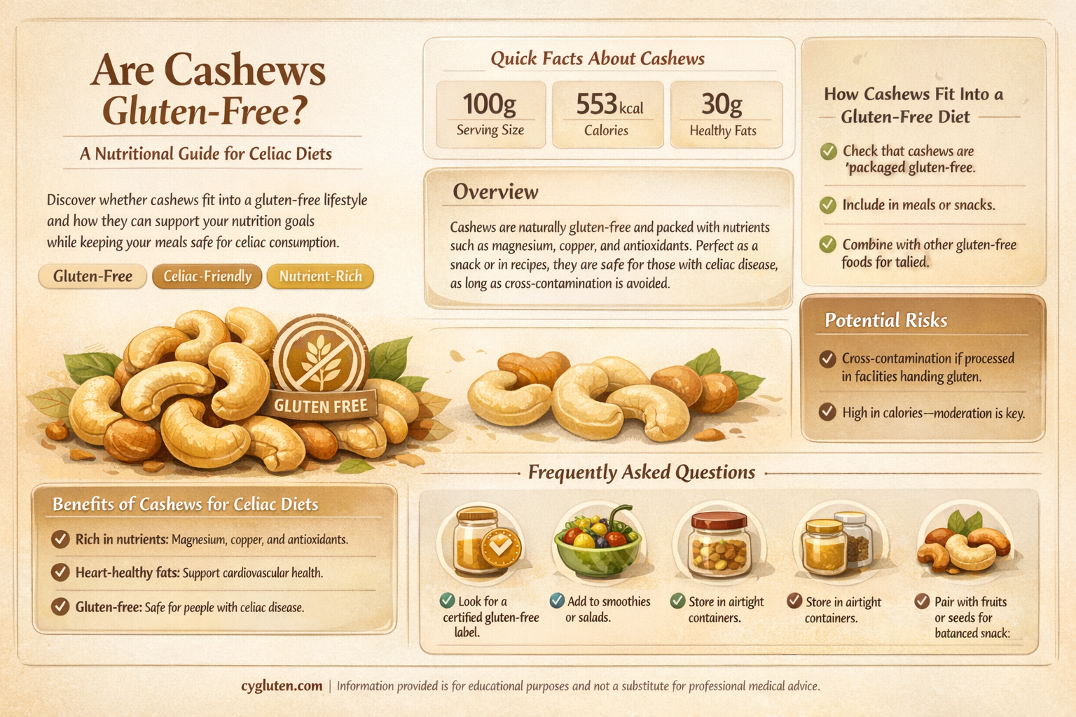 are all cashews gluten free