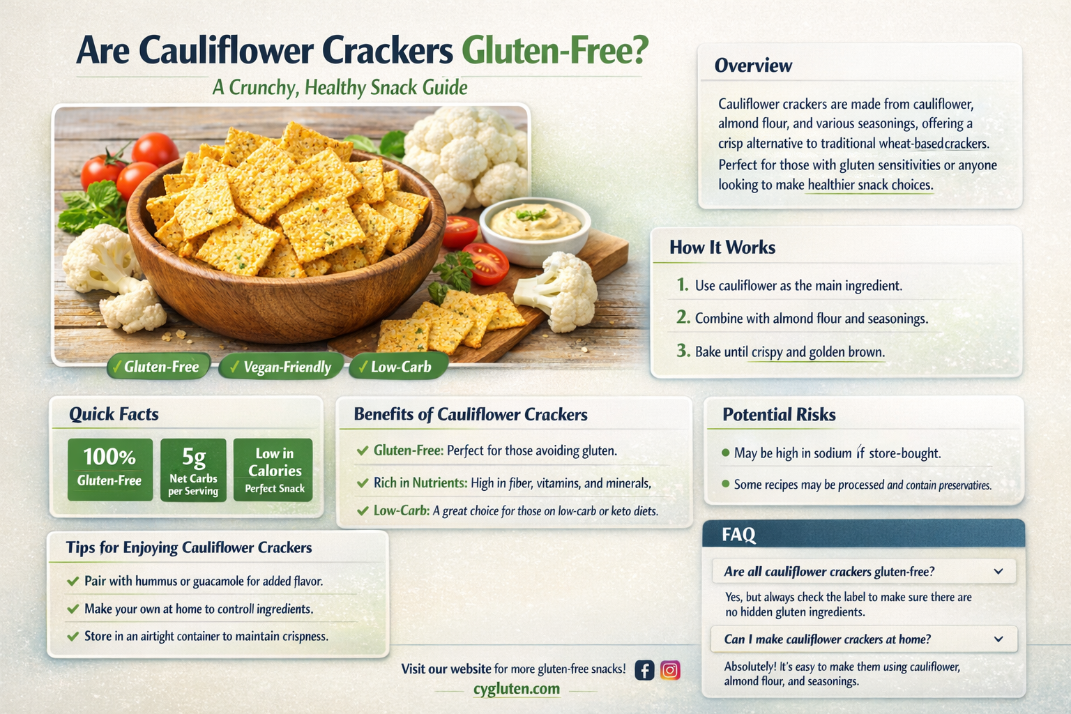 are califlower crackers gluten free