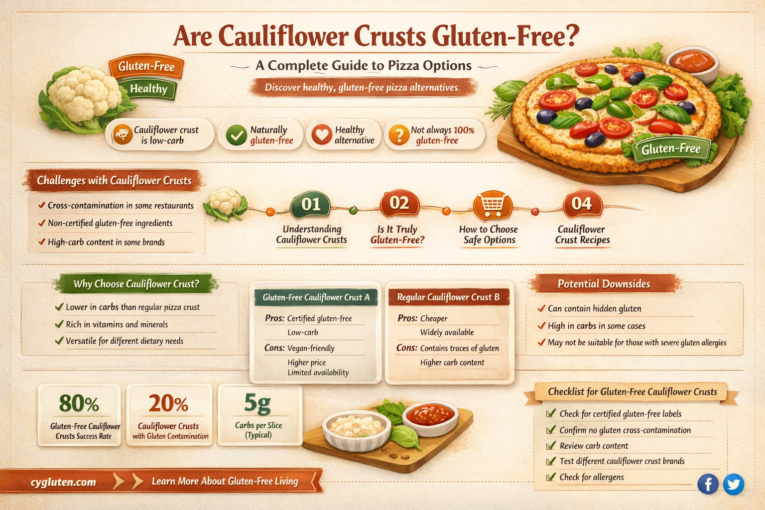 are cauliflower crusts gluten free