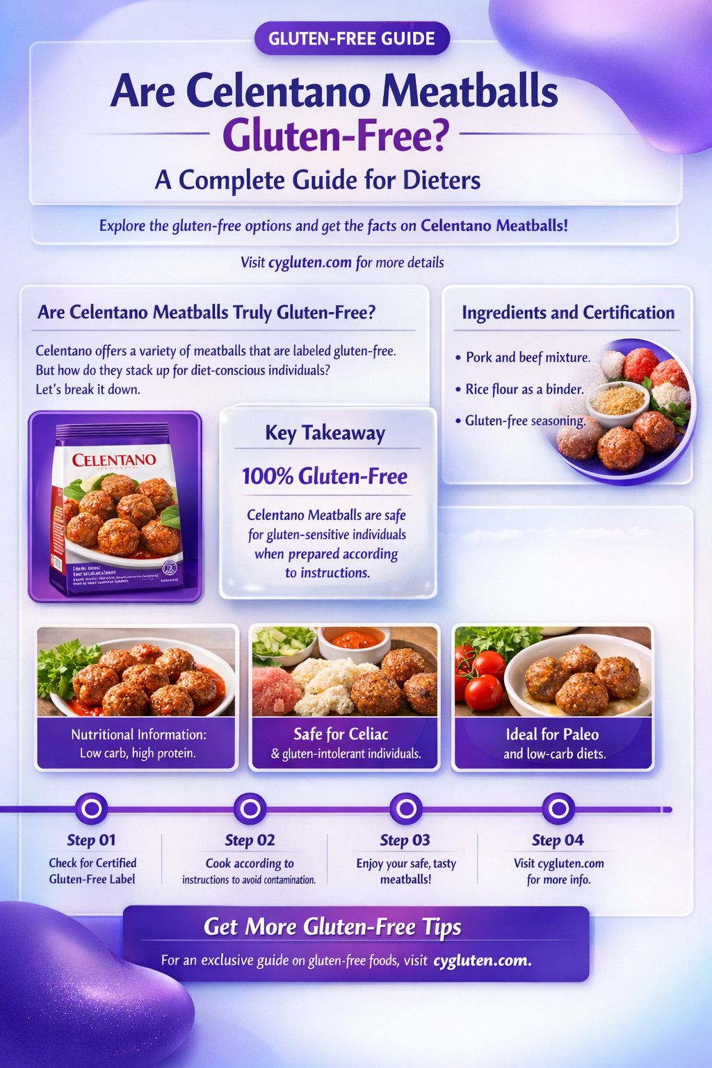 are celentano meatballs gluten free