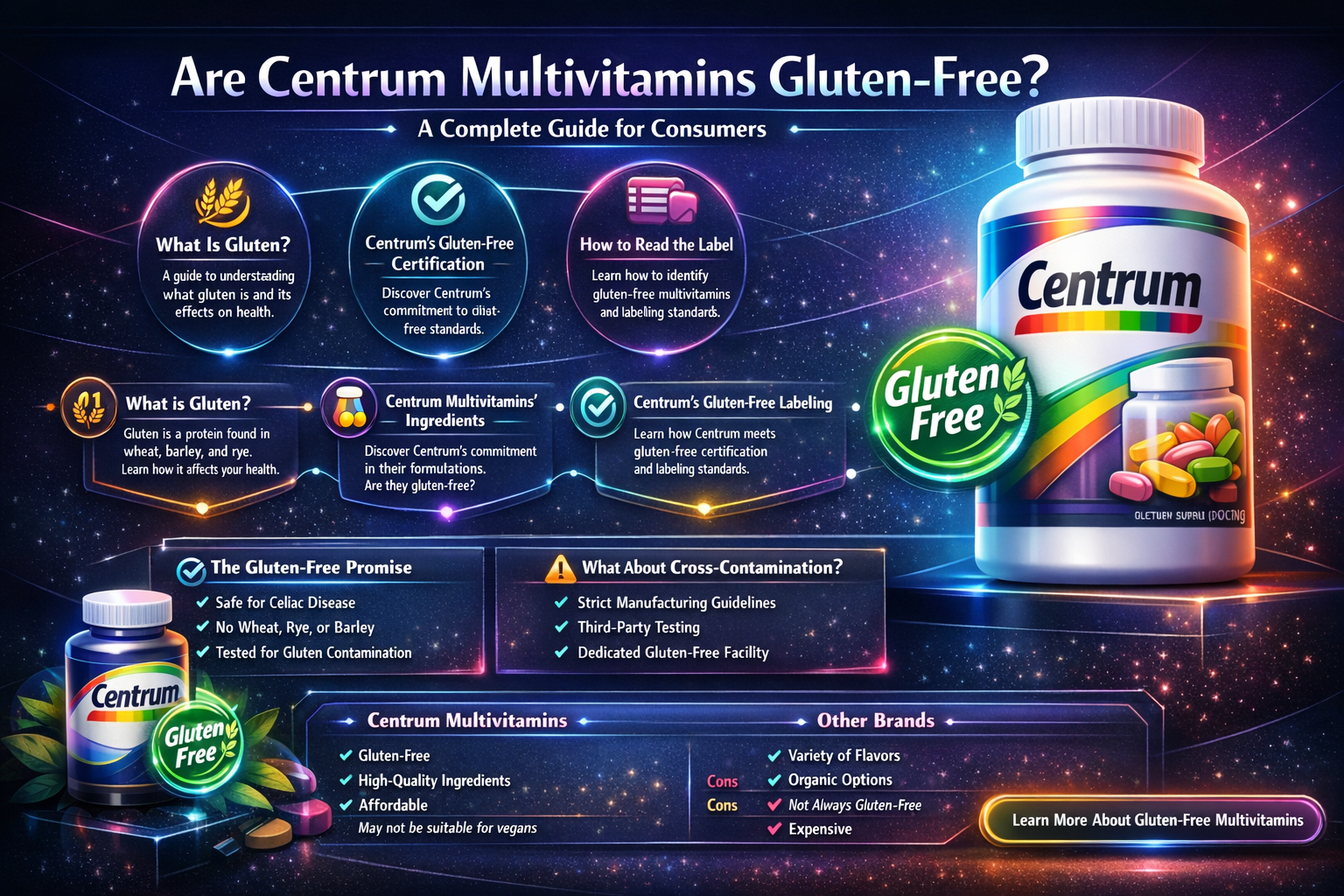 are centrum multivitamins gluten free