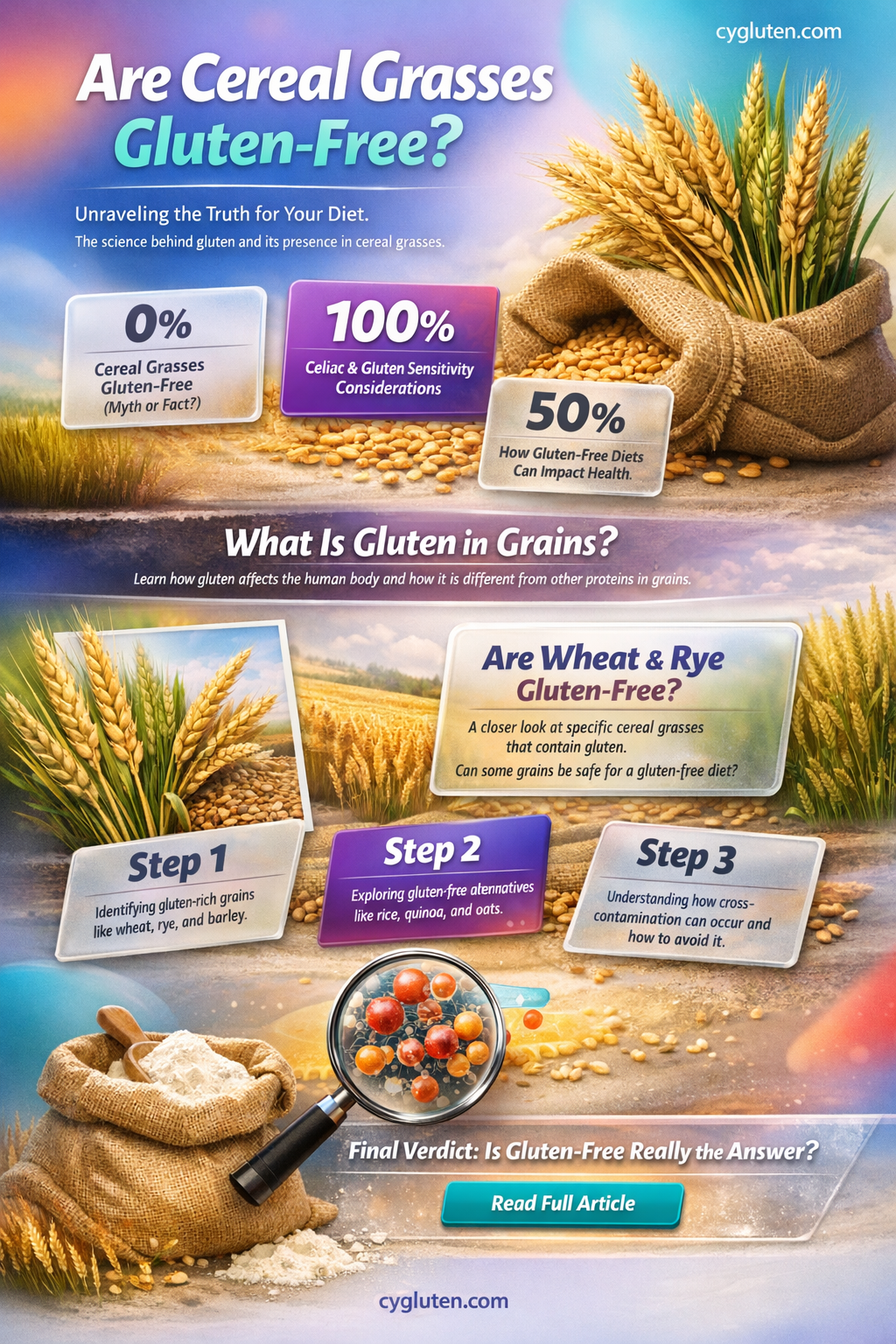 are cereal grasses gluten free