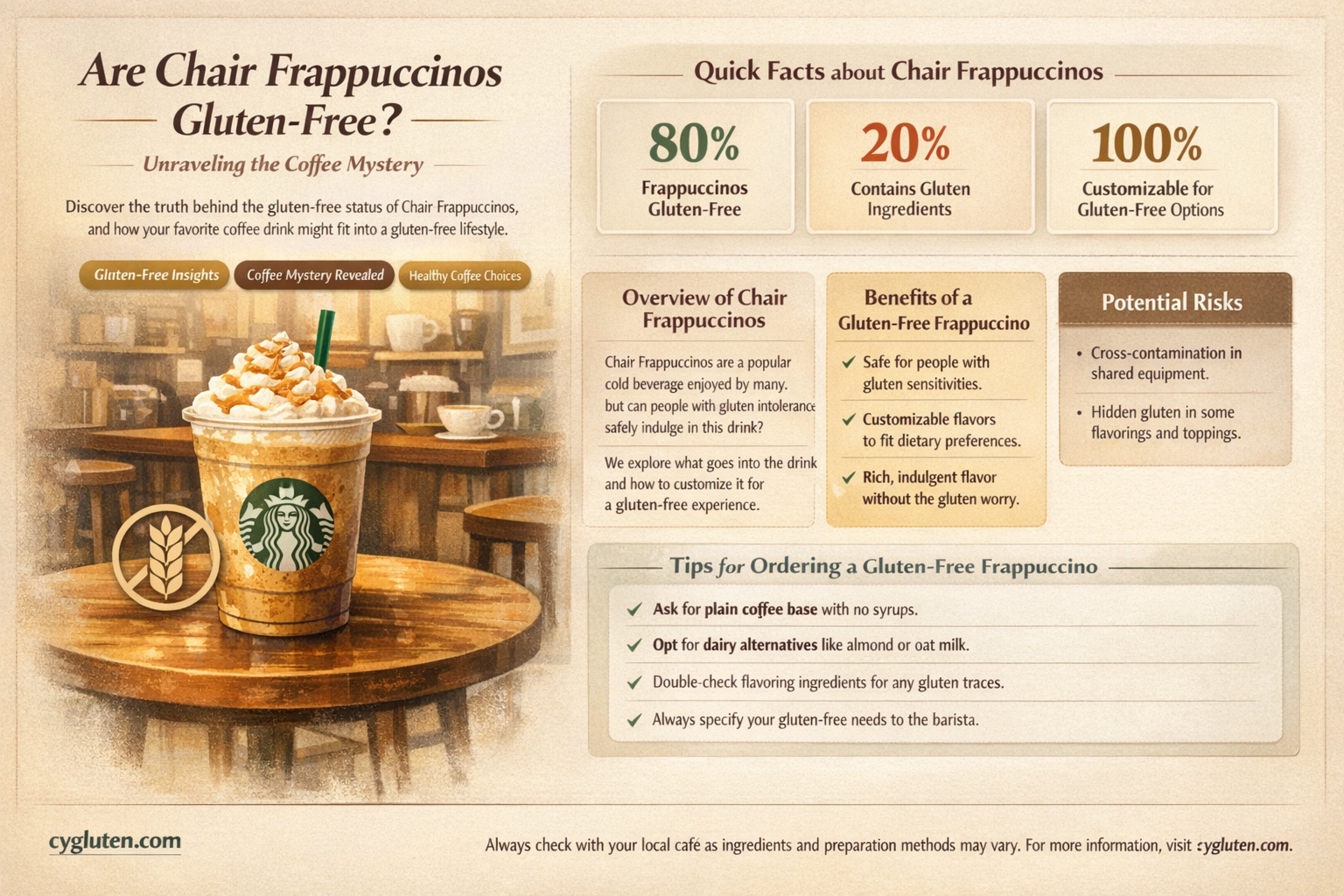 are chair frappucinos gluten free