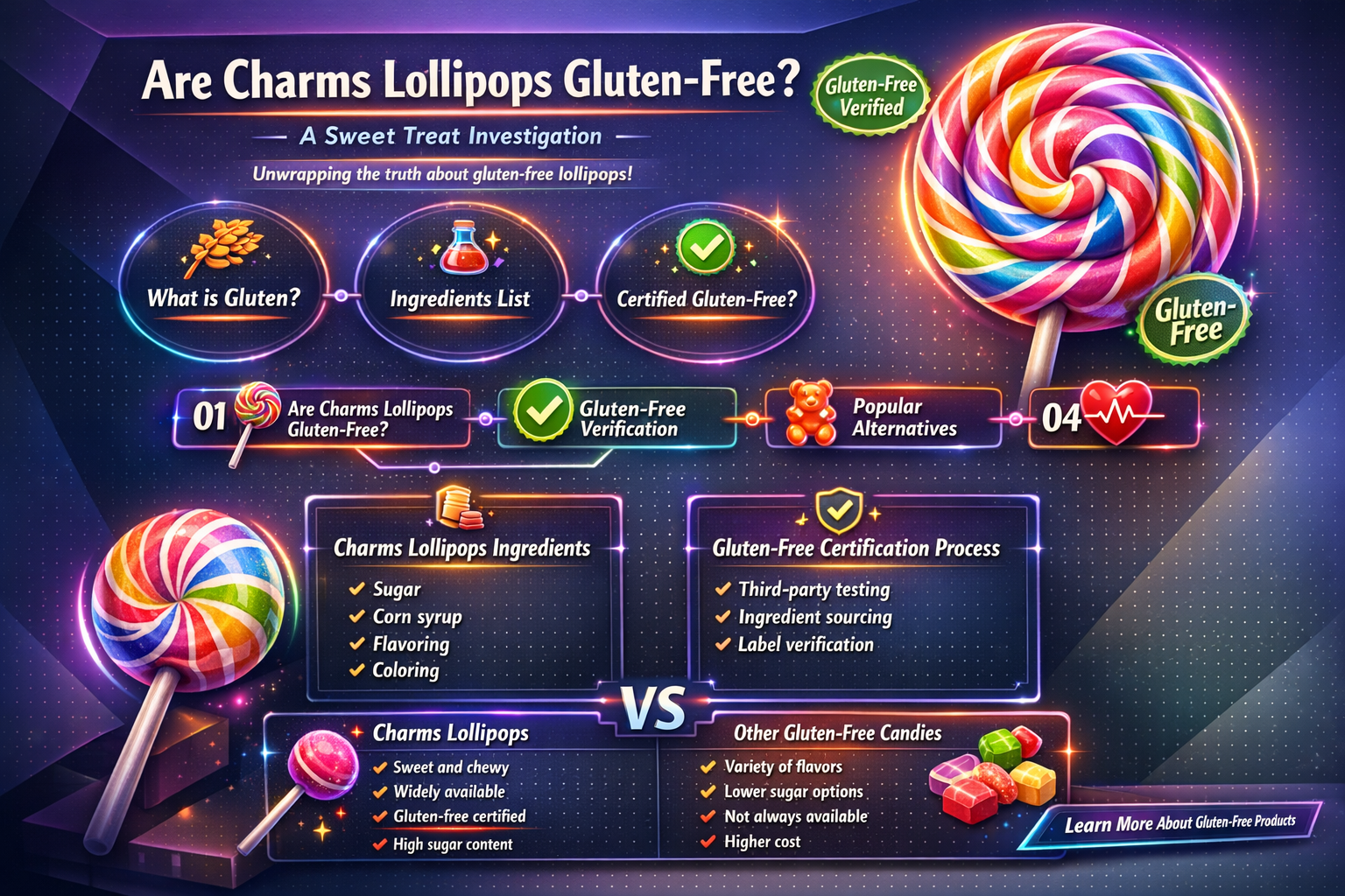 are charms lollipops gluten free