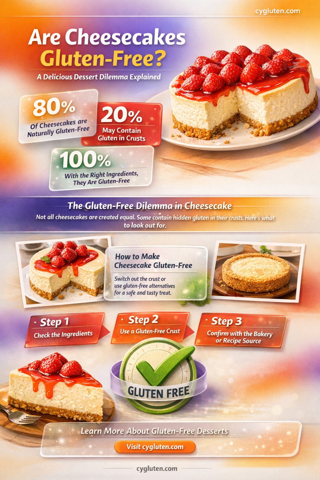 are cheese cakes gluten free