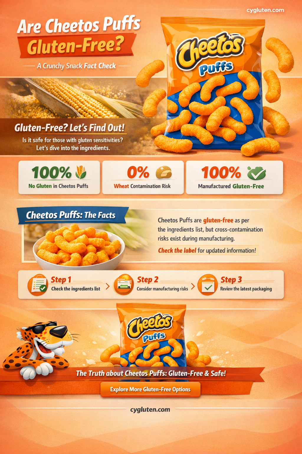 are cheetos puffs gluten free