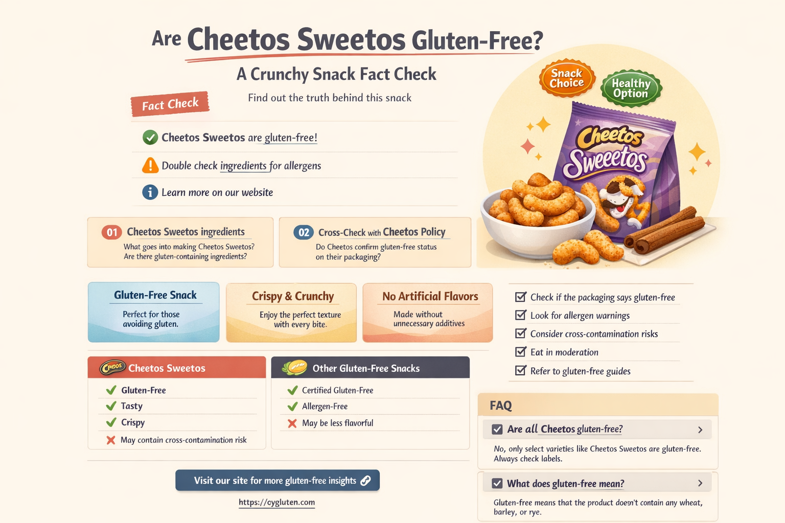 are cheetos sweetos gluten free