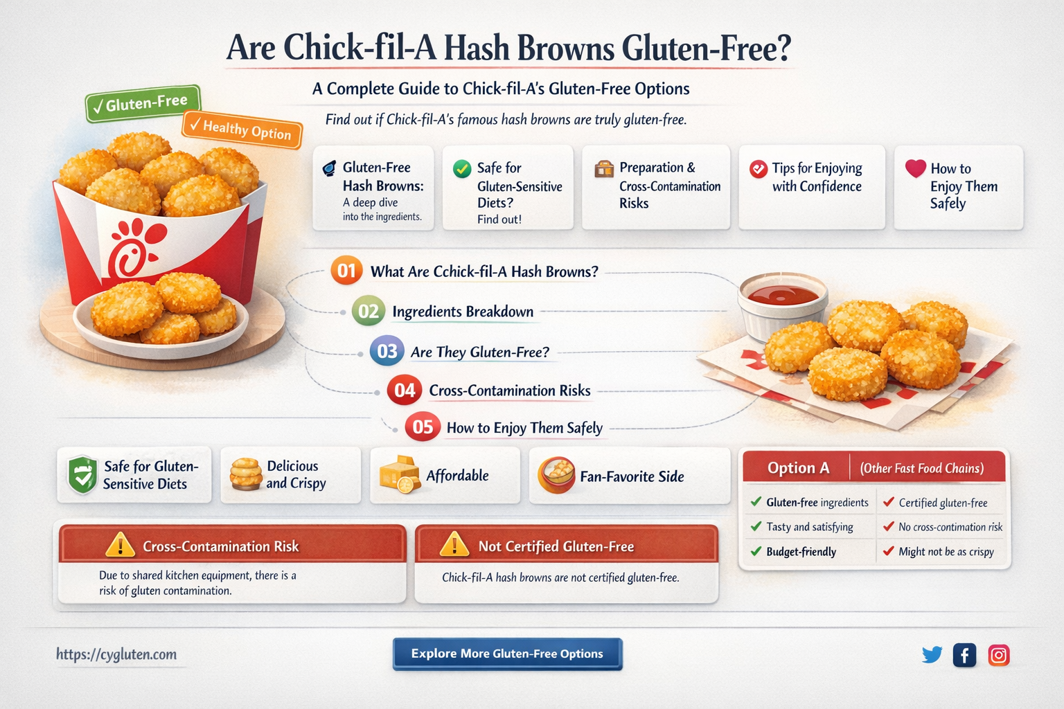 are chickfila hashbrowns gluten free