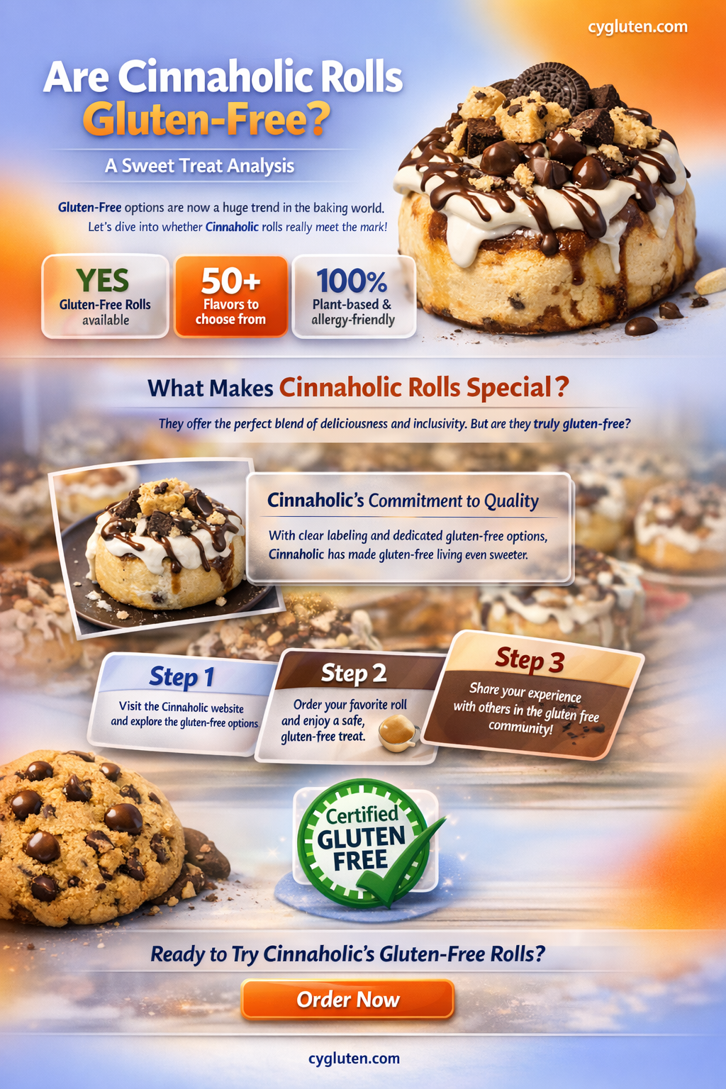 are cinnaholic rolls gluten free