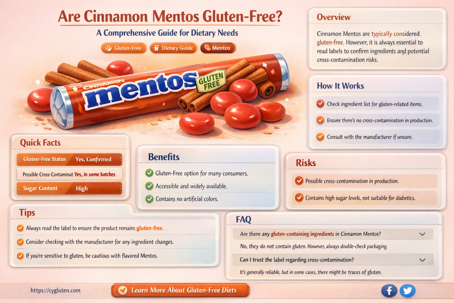 are cinnamon mentos gluten free