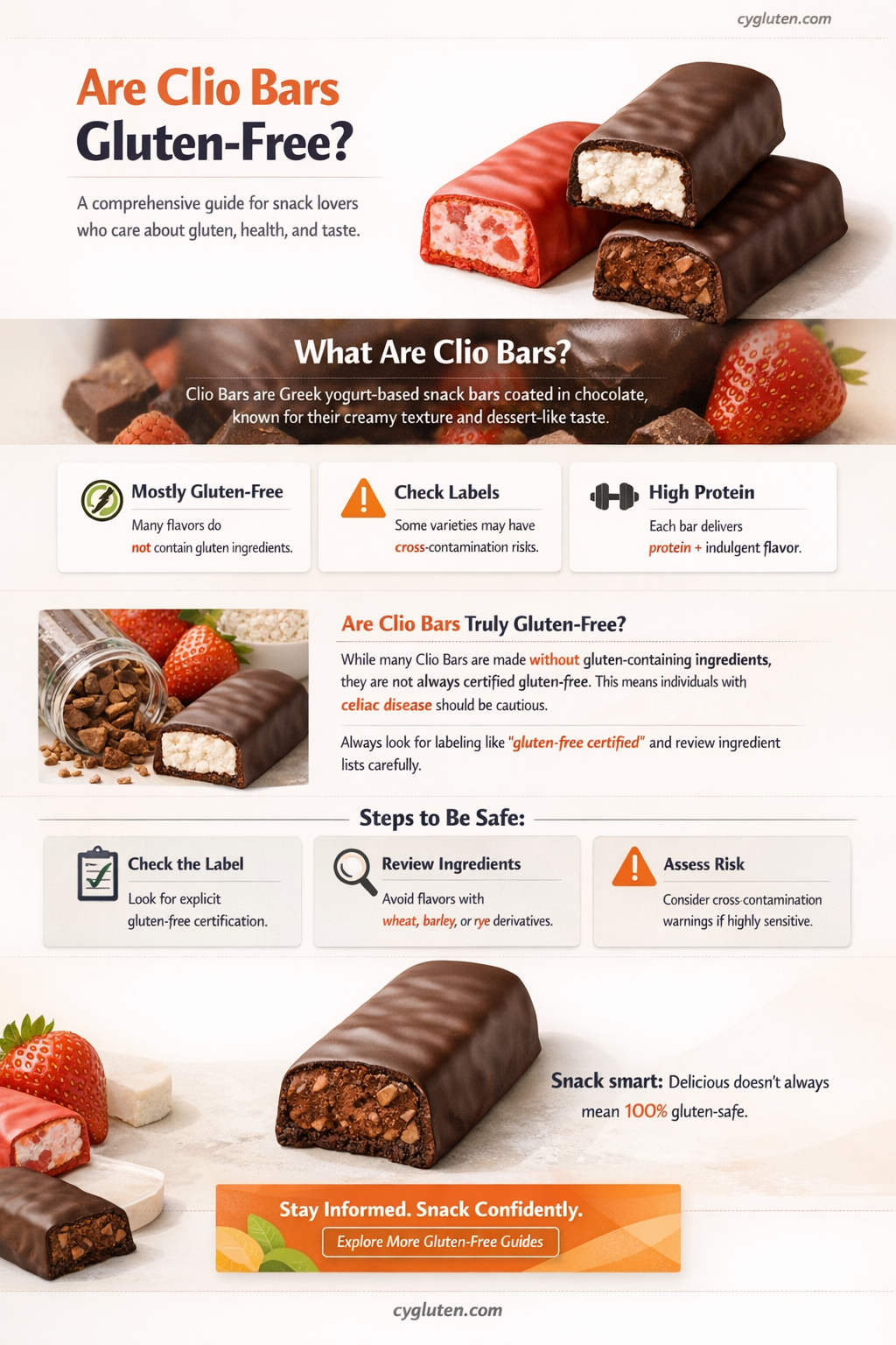 are clio bars gluten free