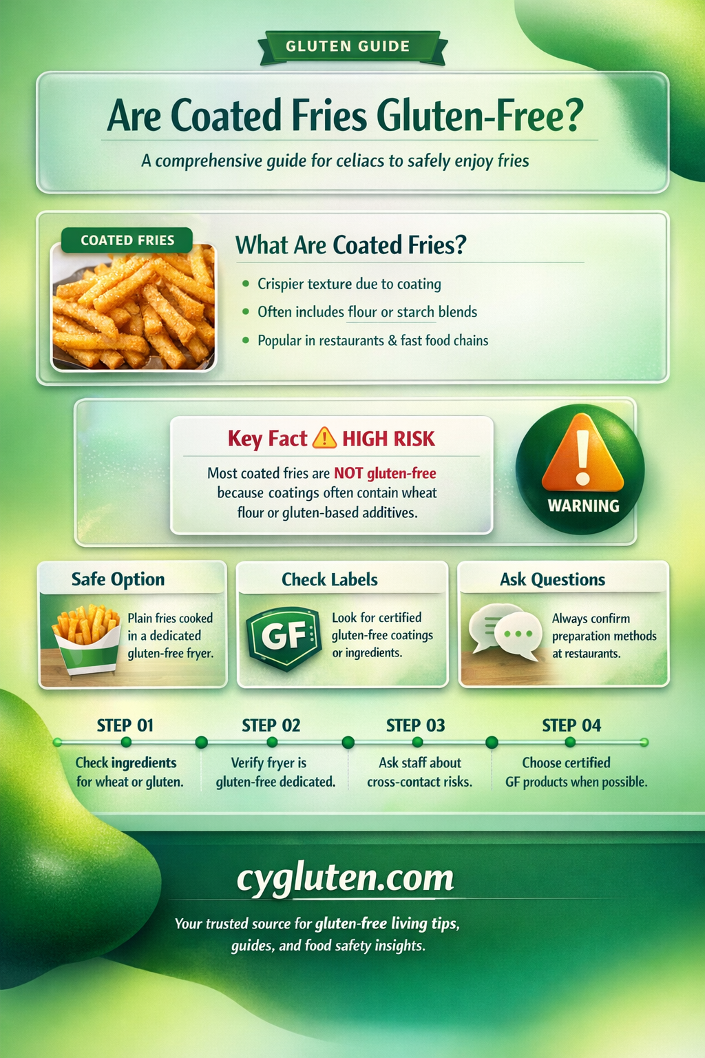 are coated fries gluten free