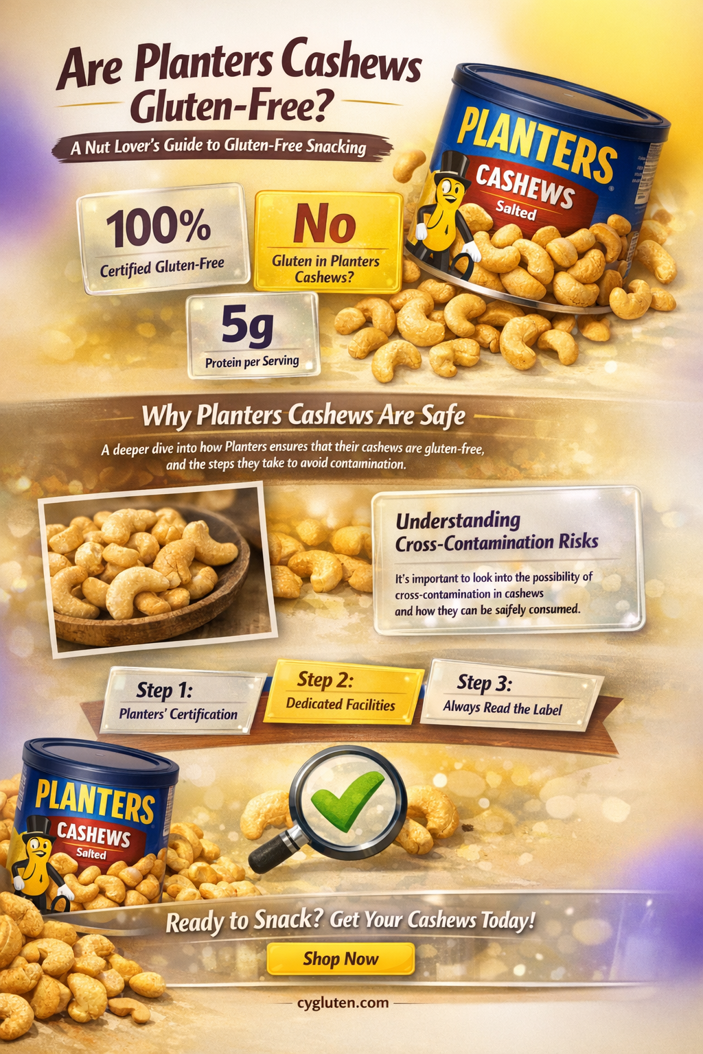 are cashews gluten free planters