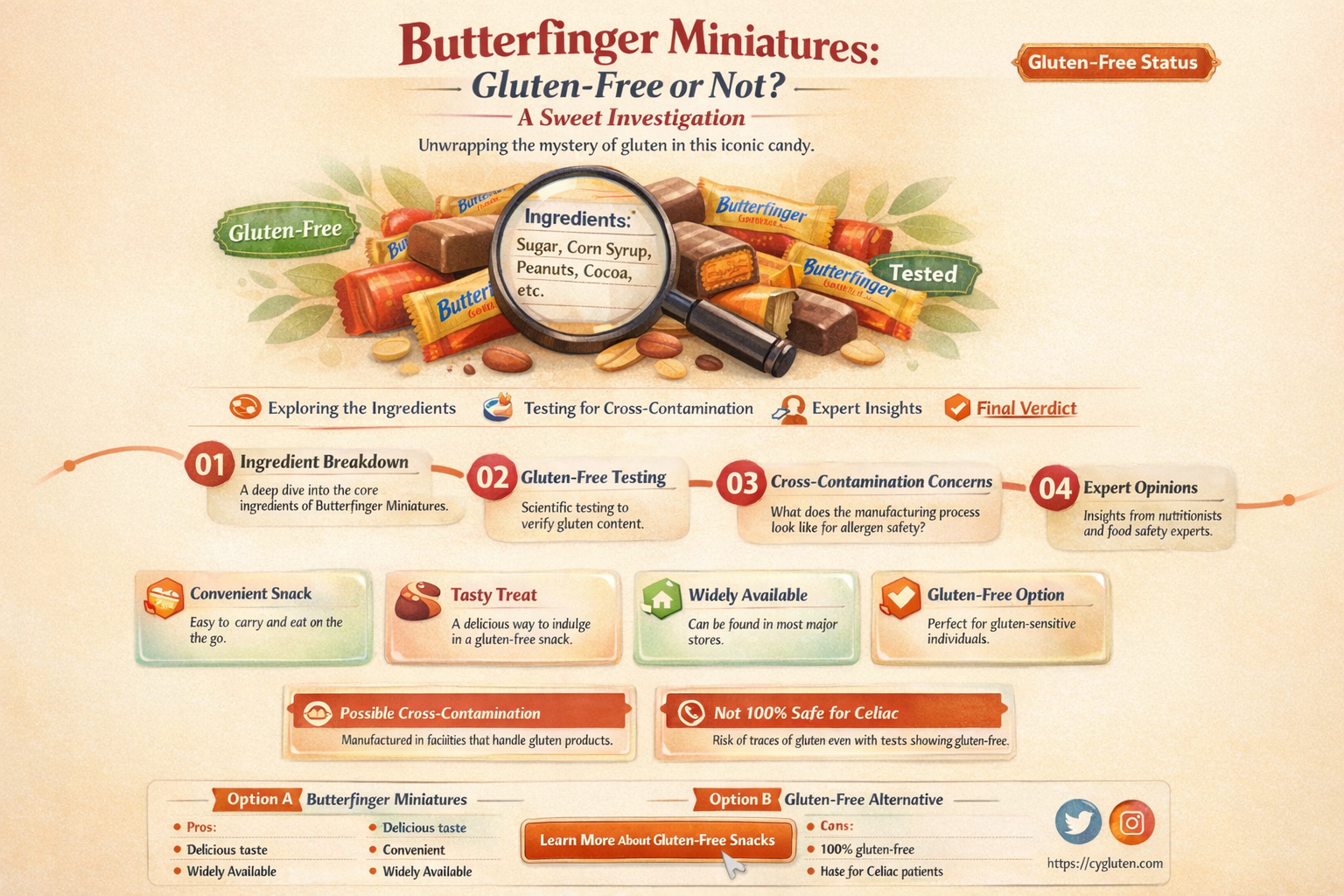 are butterfinger miniatures gluten free