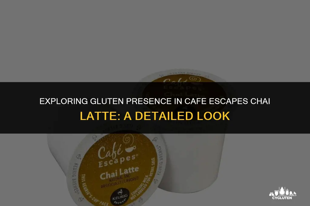 does cafe escapes chai latte have gluten