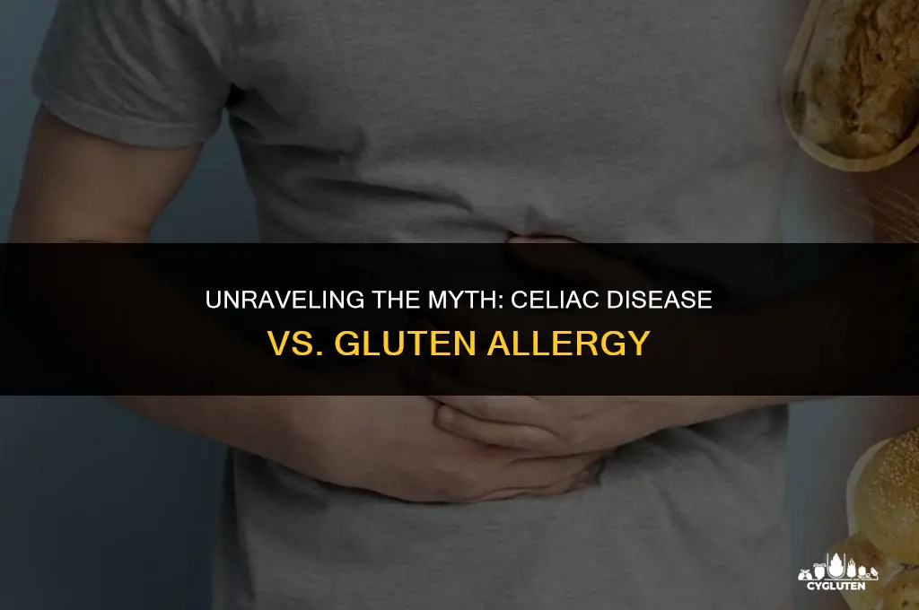 does celiac disease mean you are allergic to gluten