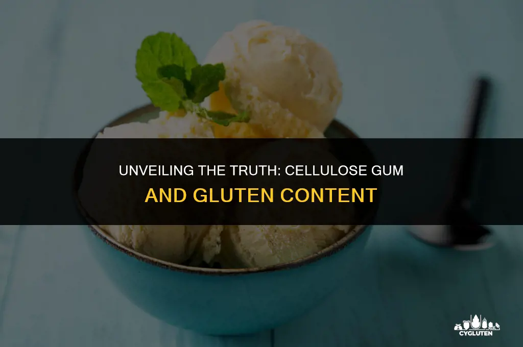 does cellulose gum have gluten in it