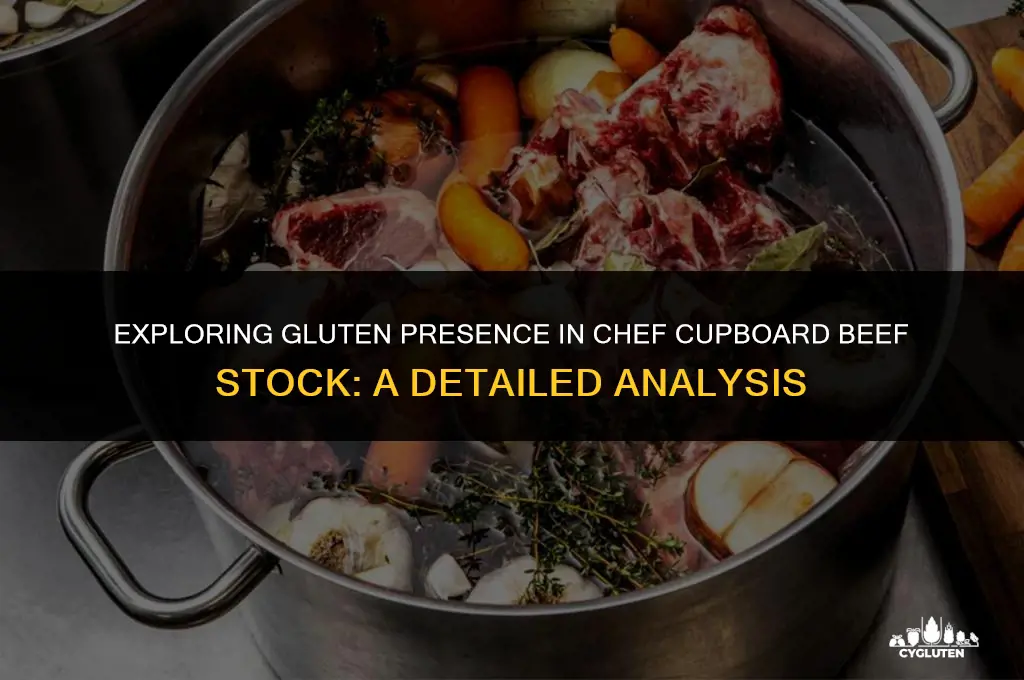 does chef cupboard beef stock have gluten