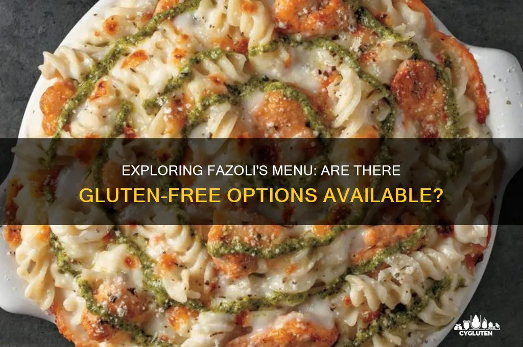 does fazolis have gluten free