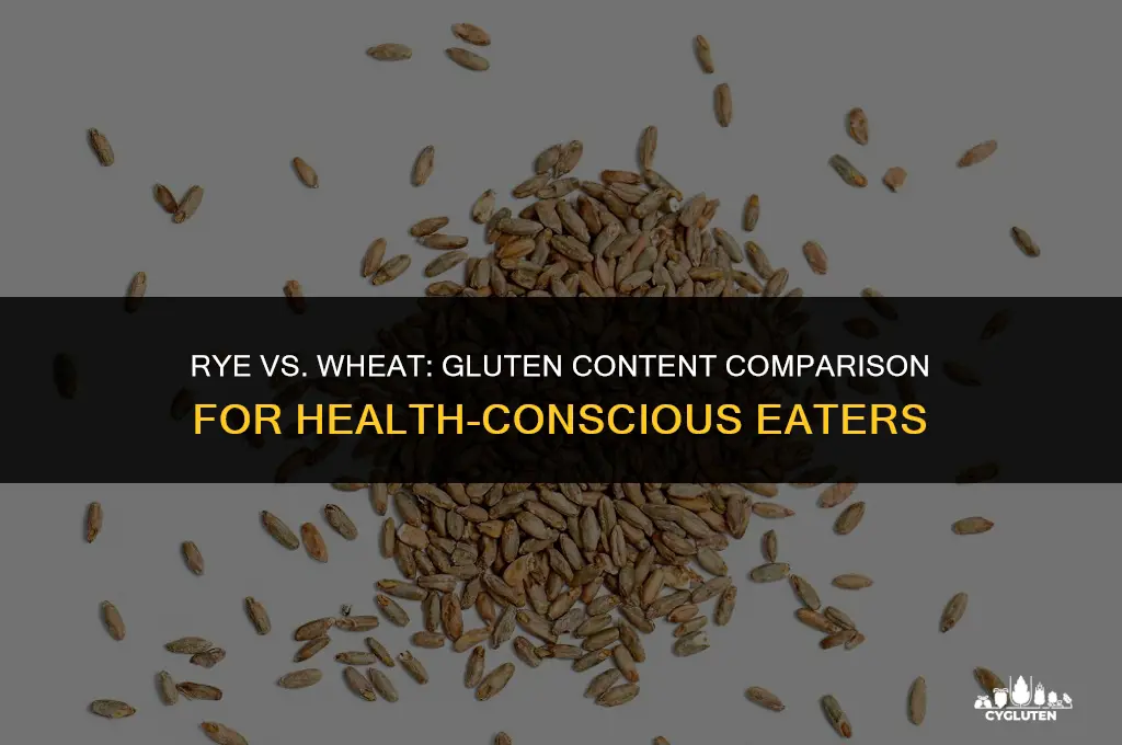 does rye have as much gluten as wheat