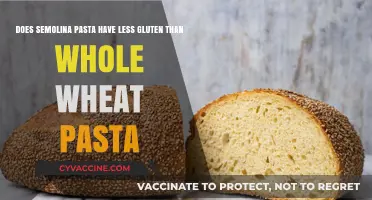 Comparing Gluten Content: Semolina vs. Whole Wheat Pasta