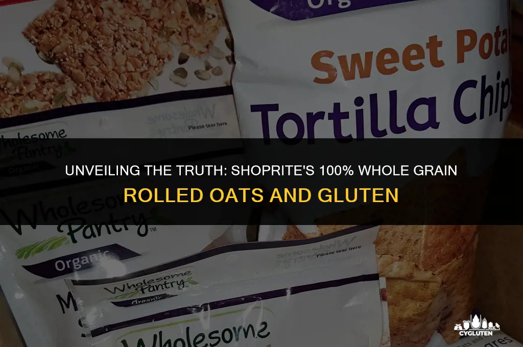 does shoprite brand 100 whole grain rolled oats have gluten