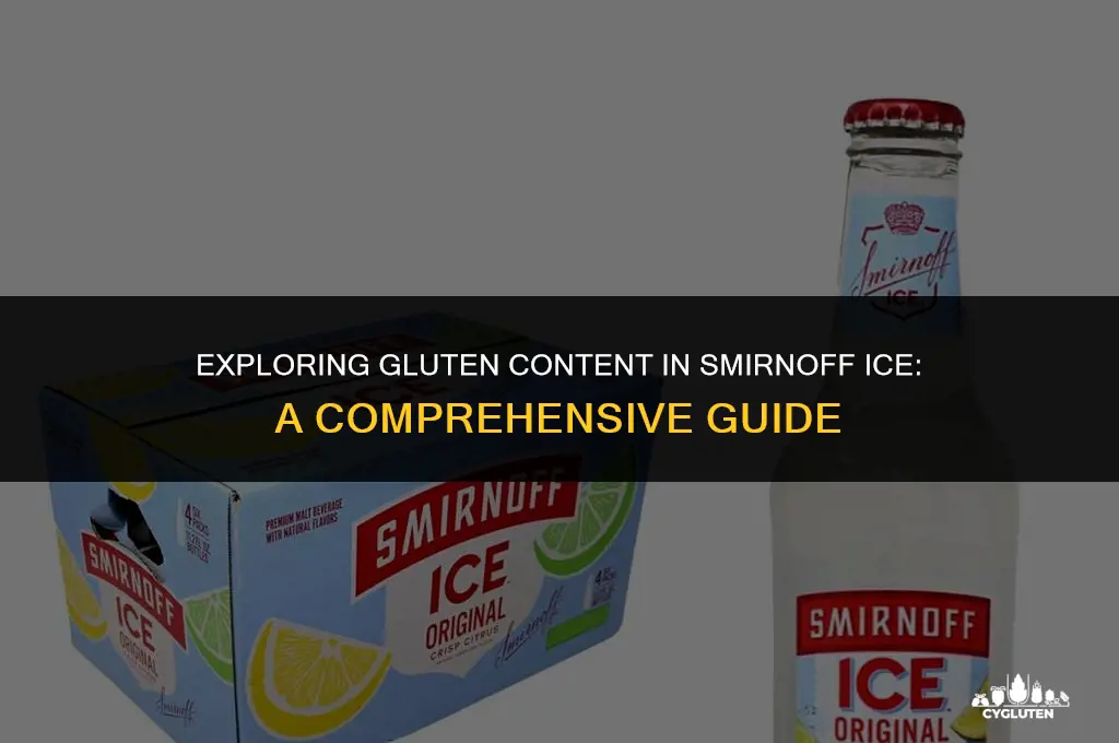 does smirnoff ice have gluten in it