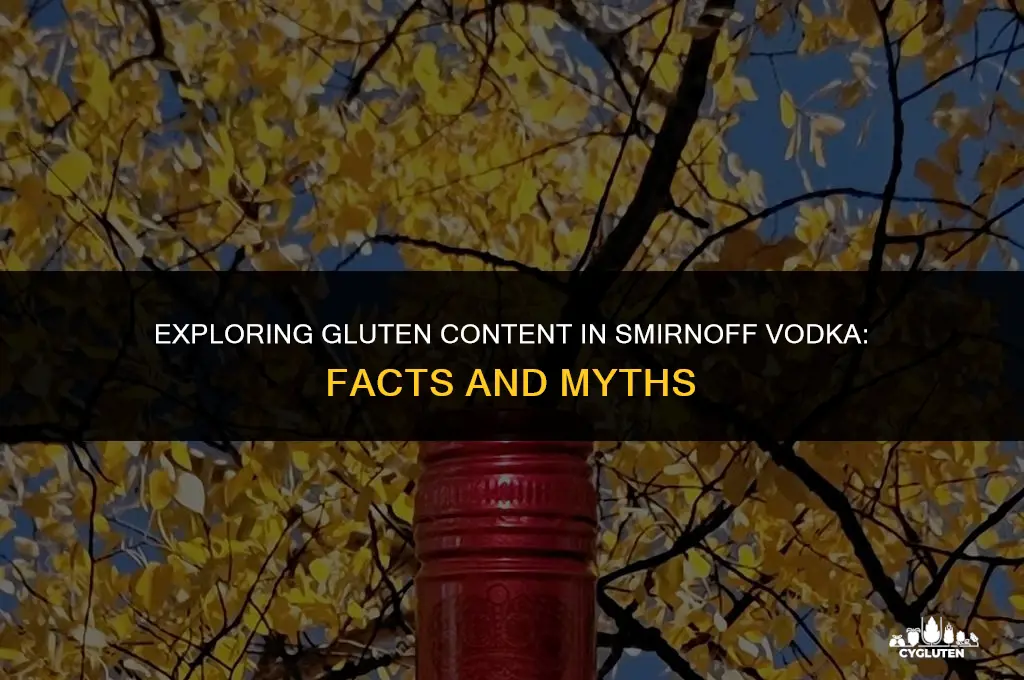 does smirnoff vodka have gluten in it