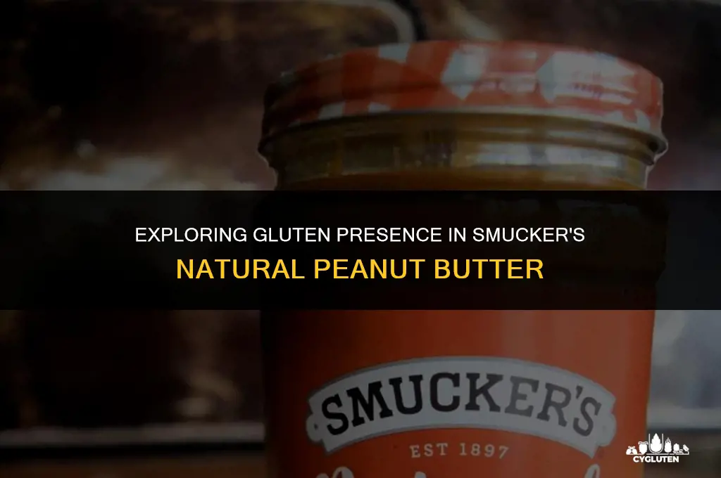 does smuckers natural peanut butter have gluten