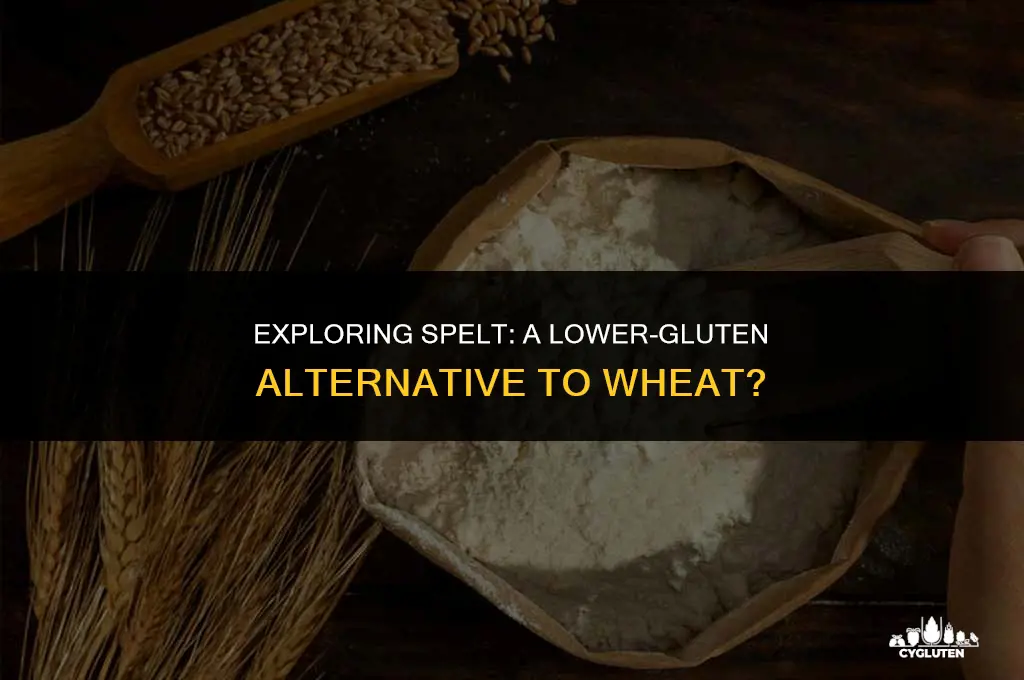 does spelt have less gluten than wheat