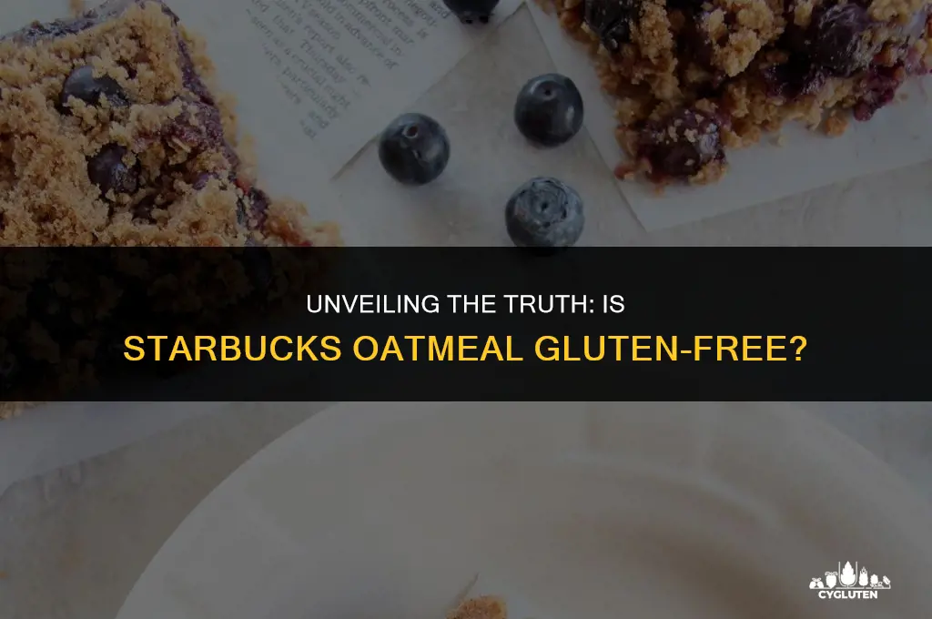 does starbucks oatmeal have gluten in it