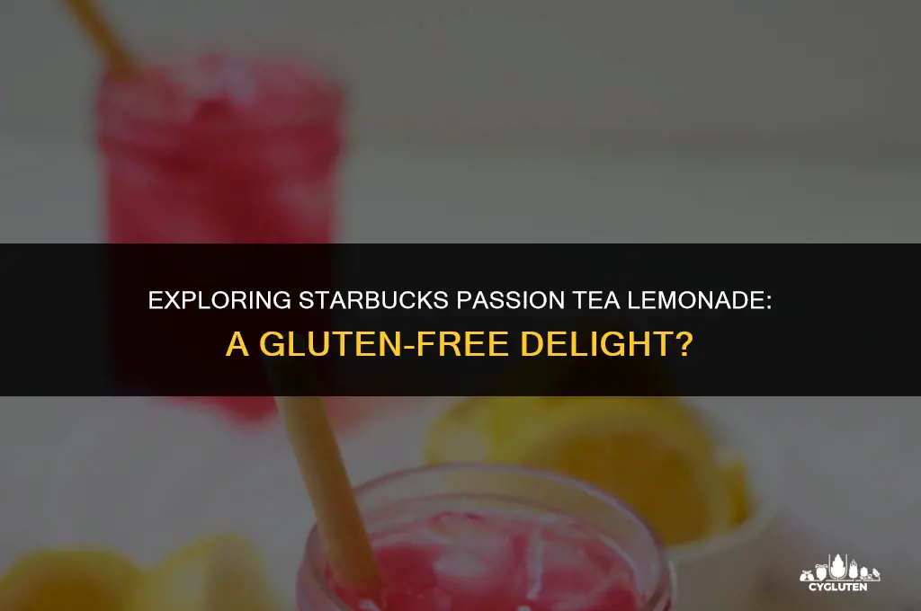 does starbucks passion tea lemonade have gluten