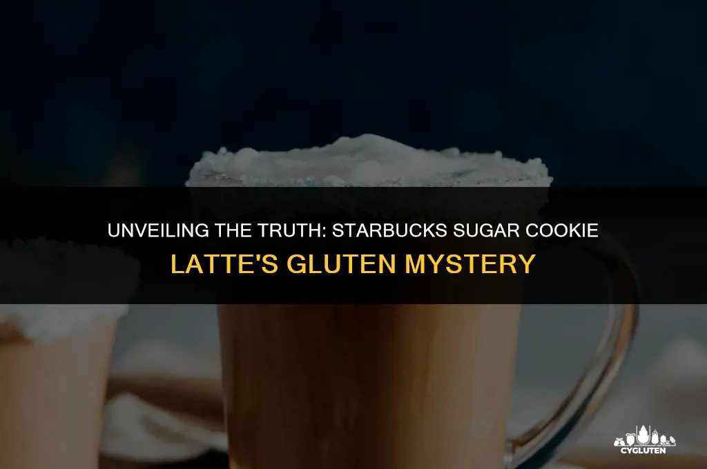 does starbucks sugar cookie latte have gluten