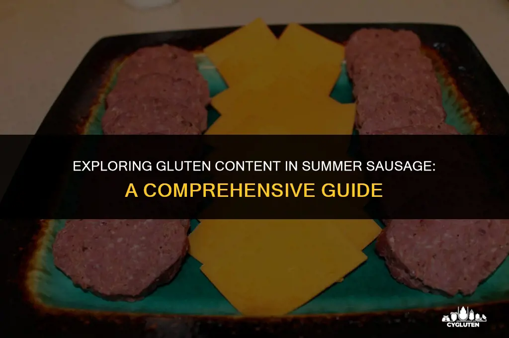 does summer sausage have gluten in it