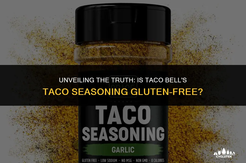 does taco bell taco seasoning have gluten in it