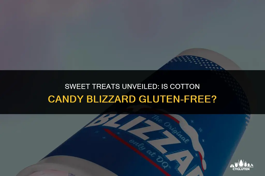 does the cotton candy blizzard have gluten
