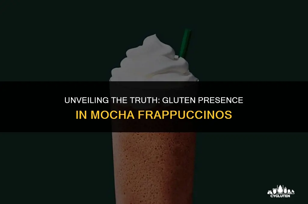 does the mocha frappuccino have gluten in it