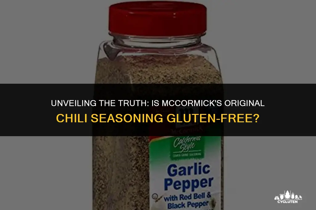 does the original mccormick chili seasoning have gluten in it