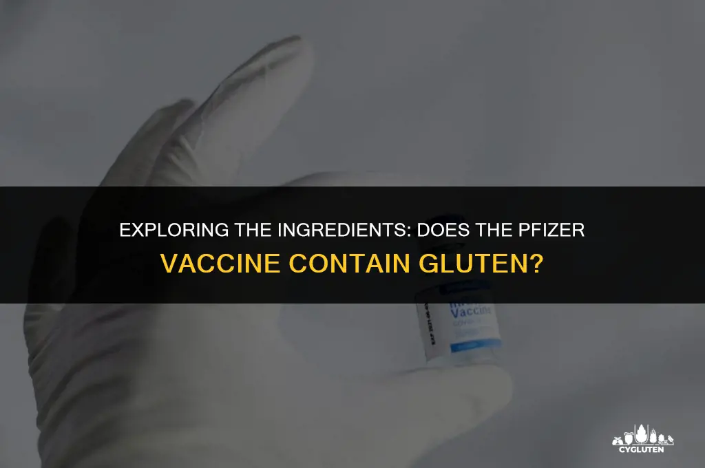 does the pfizer vaccine have gluten in it