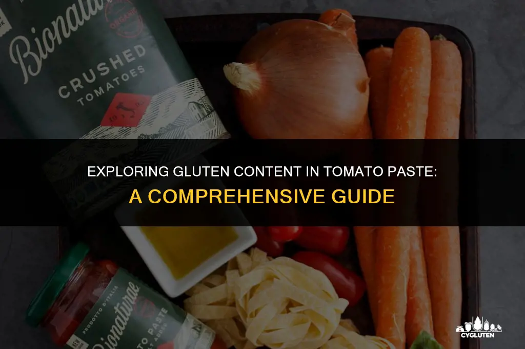 does tomato paste have gluten in it