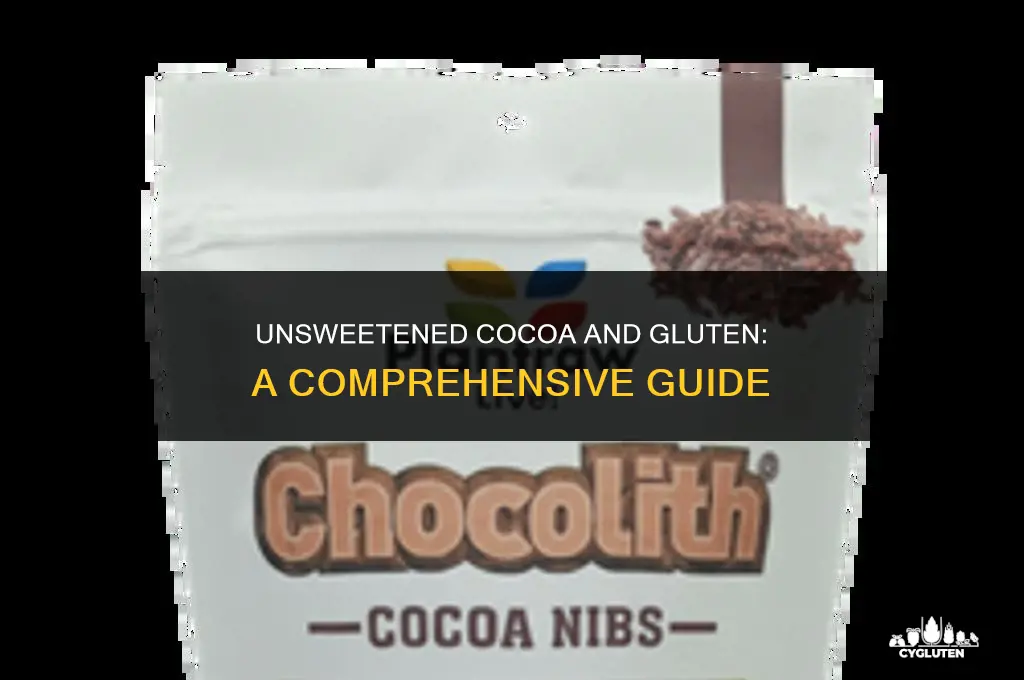 does unsweetened cocoa have gluten in it