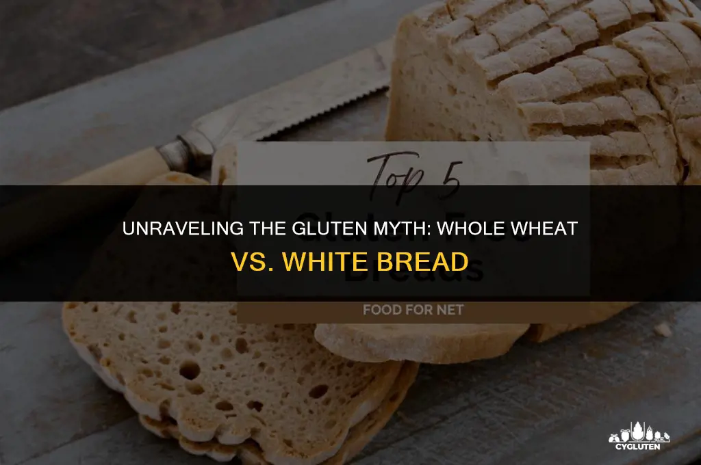 does whole wheat have less gluten than white