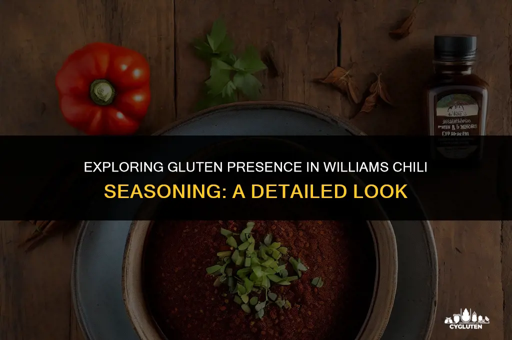 does williams chili seasoning have gluten in it