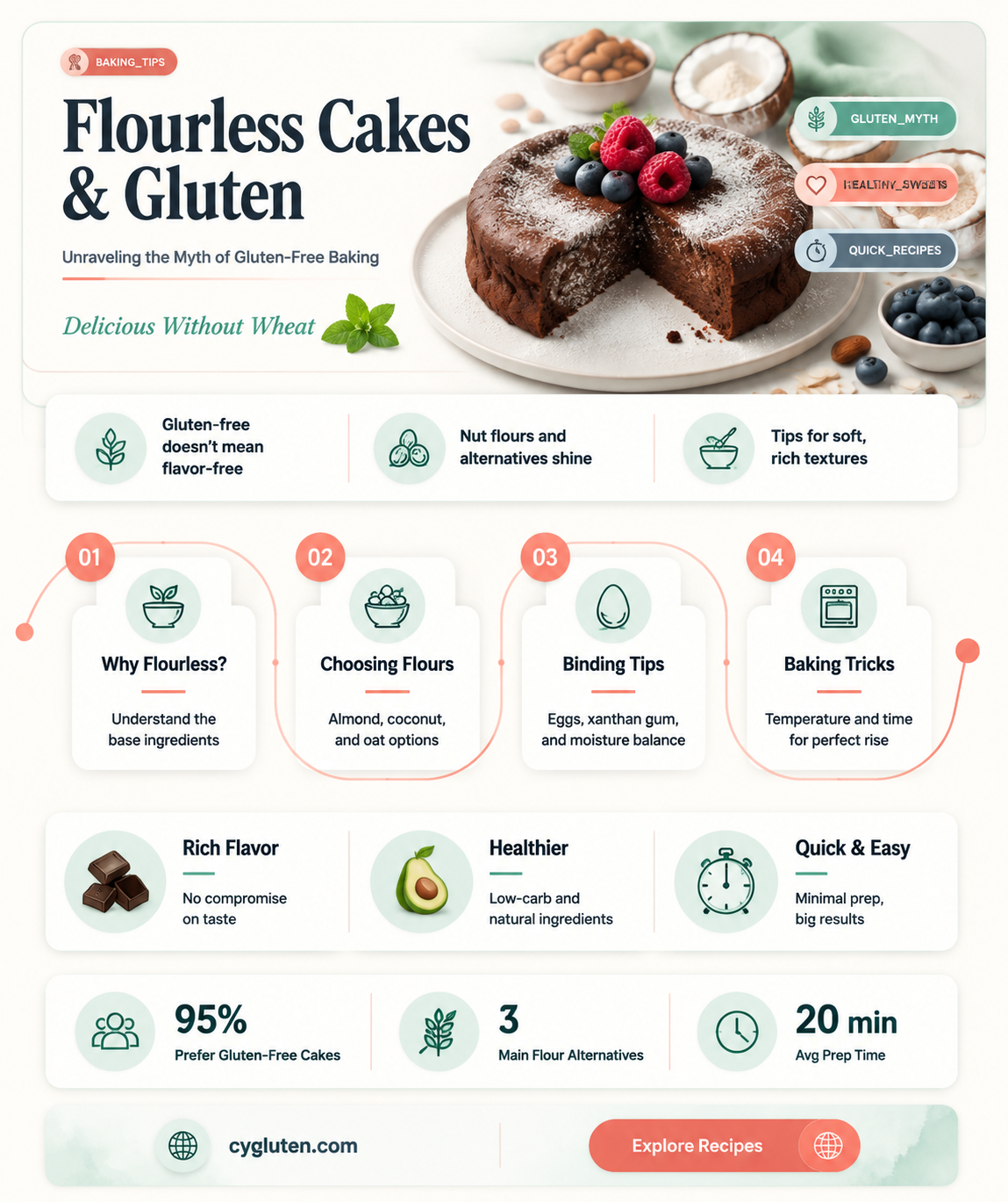 are flourless cakes gluten free
