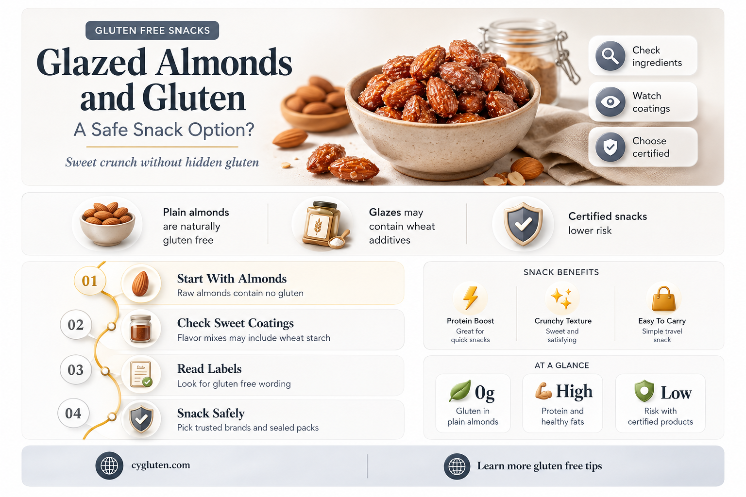 are glazed almonds gluten free