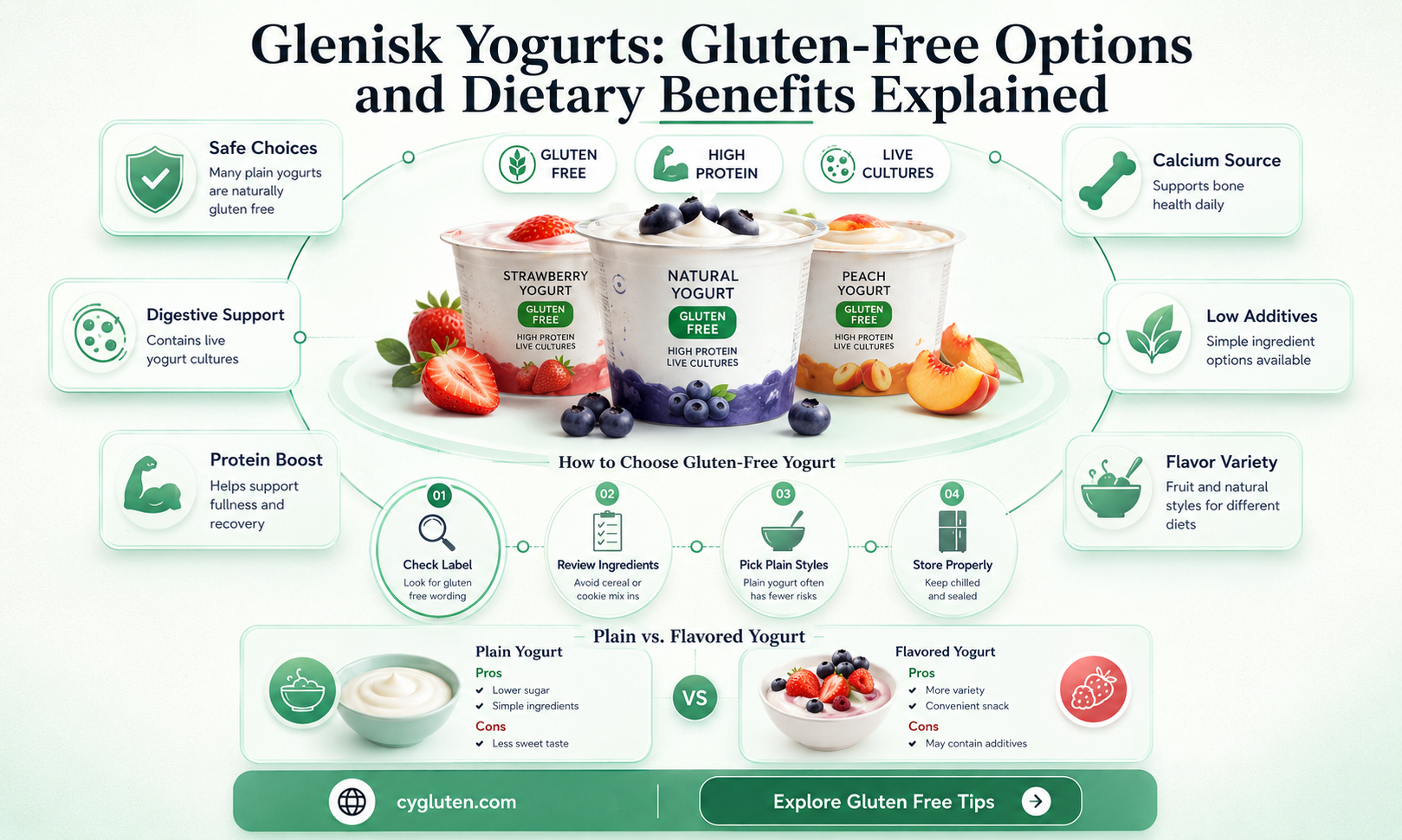 are glenisk yogurts gluten free