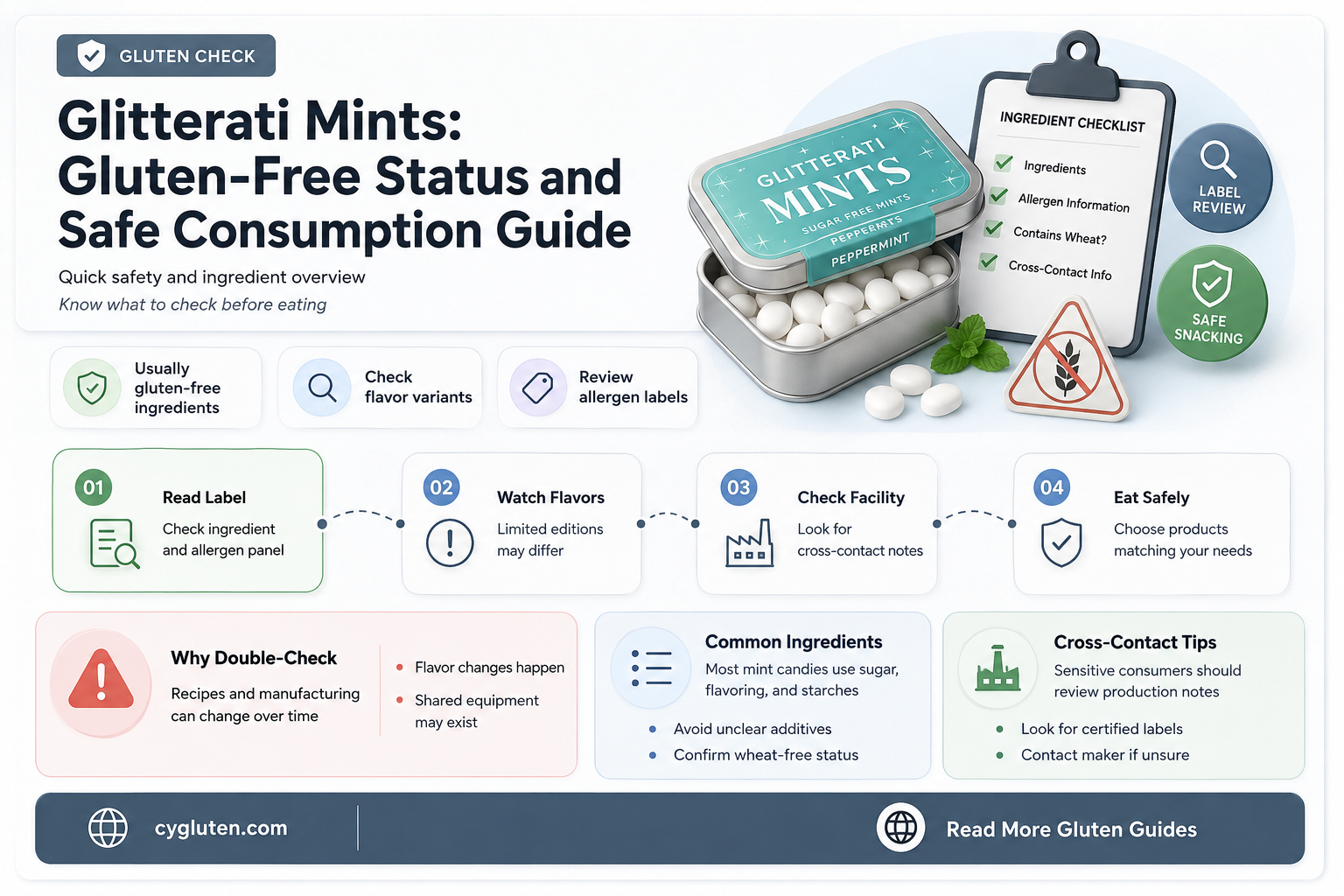 are glitterati mints gluten free