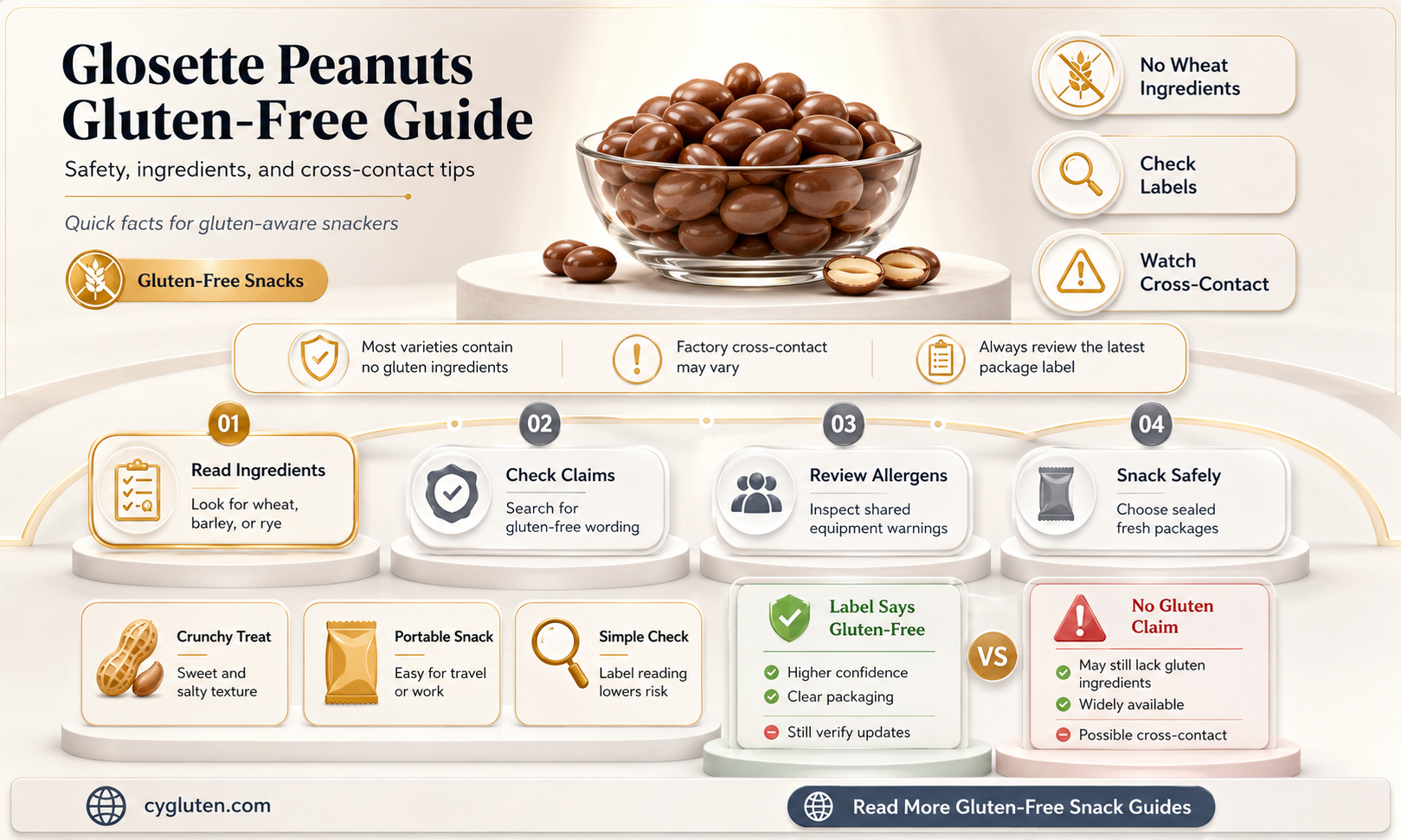 are glosette peanuts gluten free