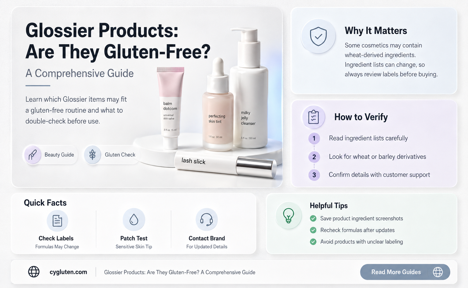 are glossier products gluten free