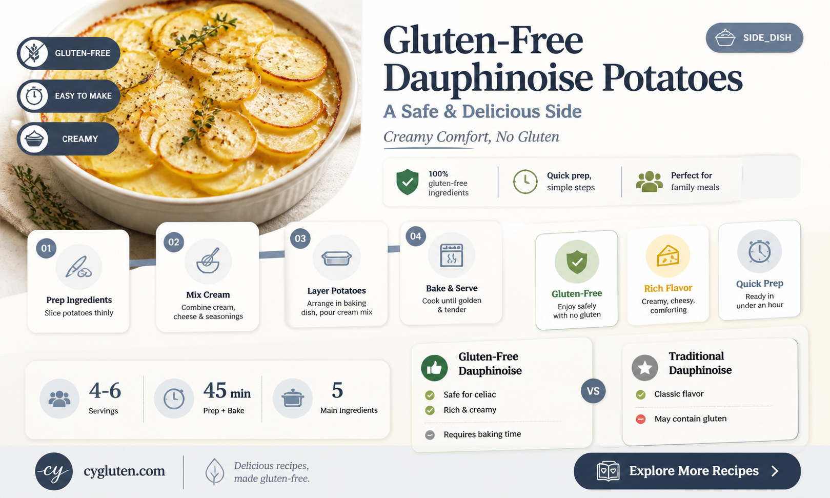 are dauphinoise potatoes gluten free